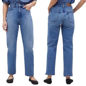 MADEWELL 90s Straight Crop Jeans in Hazeldell Wash NQ178